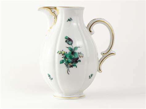 Vintage Hand Painted White Porcelain Jug Nymphenburg