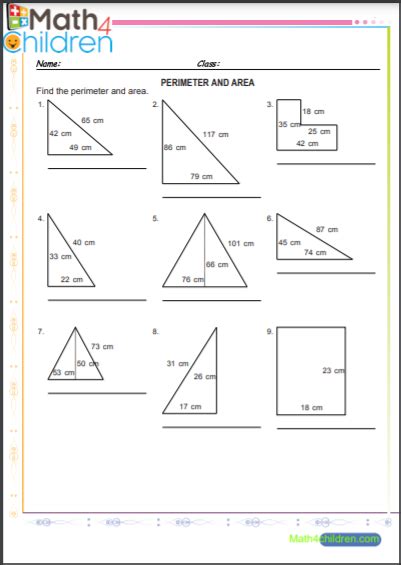 Area And Perimeter Worksheets Grade 3