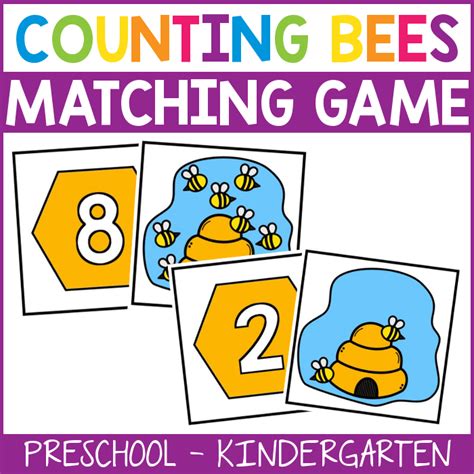 Counting Bees Matching Game 0 10 From Abcs To Acts