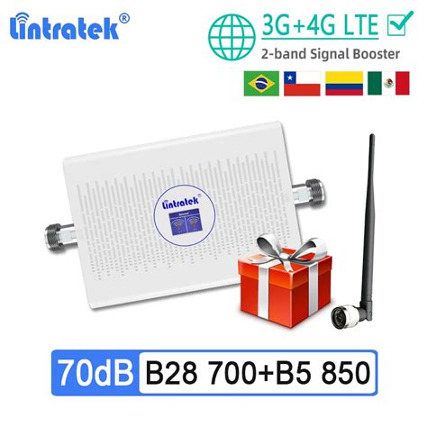 Lintratek 셀룰러 신호 리피터 앰프 2G 3G 4G LTE B28 700 850 CDMA B5 인터넷 핸드폰 부스터