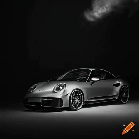 Black and white Porsche 911 GT3RS with sleek sporty design on Craiyon