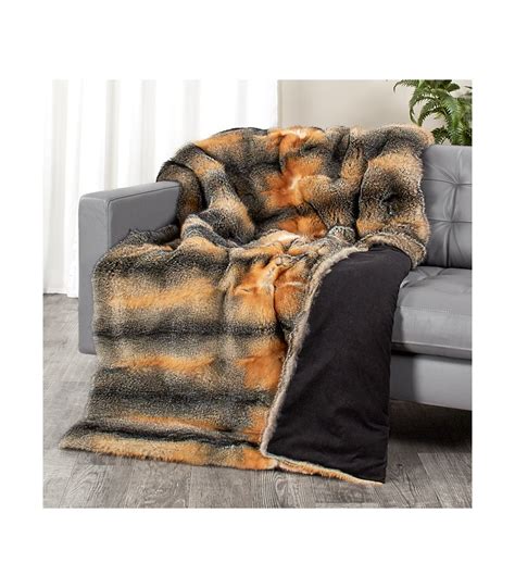 Full Pelt Grey Fox Fur Blanket For Luxurious Home Decor At Fursource