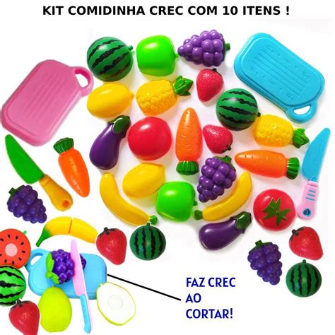 Kit Pe As Cozinha Frutas De Cortar Velcryo Comidinha De