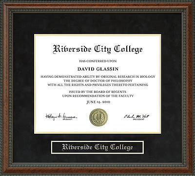 Riverside City College Diploma Frame: Wordyisms