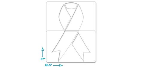 Awareness Ribbon Stencil | 36.5"W x 56"H - NCAA Licensed