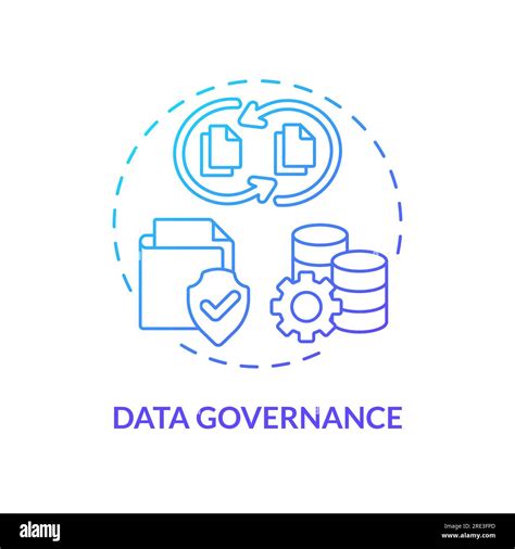 2d Data Governance Concept Linear Icon Stock Vector Image And Art Alamy