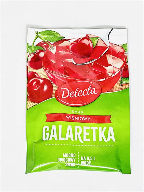 Galaretka Smak Wiśniowy Delecta 70g Kawy Słodycze Chemia