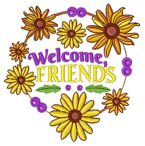 Welcome Friends Machine Embroidery Design Embroidery Library At