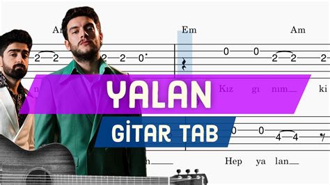 Dolu Kadehi Ters Tut Yalan Gitar Tab Youtube