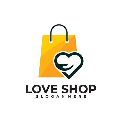 Premium Vector Love Shop Logo Vector Design Template