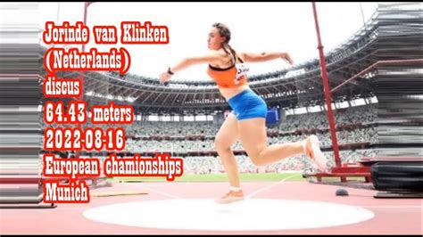 Jorinde Van Klinken Netherlands Discus Meters