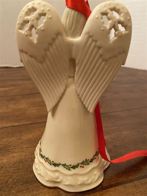 Lenox Holiday Angel Bell Holly Berries Christmas 6” A10 Ebay