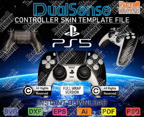 Ps5 Playstation 5 Dualsense Controller Device Skin Template Etsy