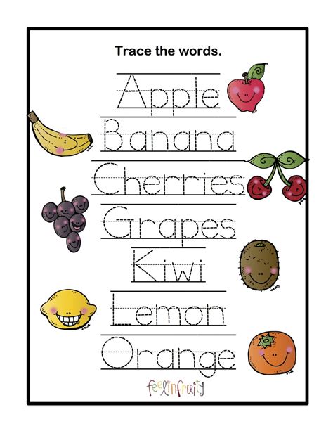 Printable Trace Word