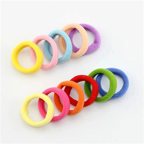 50pc Girls Colorful Elastic Hair Ropes Tie Gum Scrunchie Ring Rubber