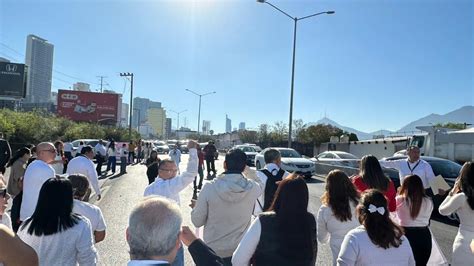 Trabajadores Del Poder Judicial Protestan Tomando Calles De Monterrey