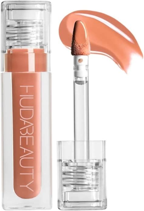 Amazon Huda Beauty Faux Filler Extra Shine Lip Gloss Honey Light Peachy Nude Oz