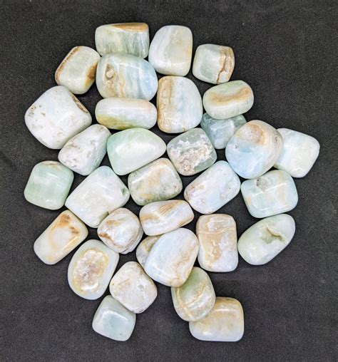 Tumbled Stones Caribbean Blue Calcite 100g Novimex Wholesale