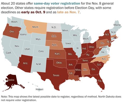 Last Day To Register To Vote In Texas A Map Of The Us