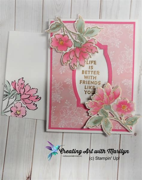 Instructions For Water Coloured Hand Penned Card Creating Art With Marilyncreating Art With