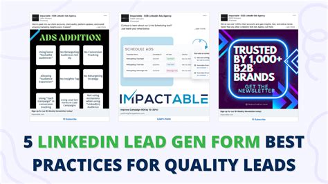 5 Linkedin Lead Gen Form Best Practices For Quality Leads Impactable