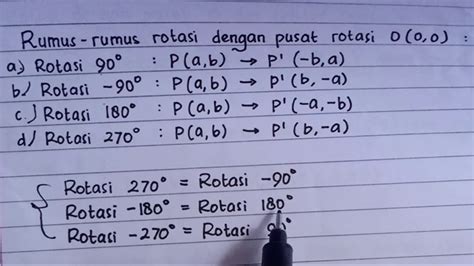 Transformasi Geometri Rotasi Perputaran Youtube