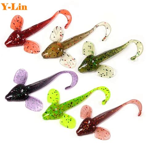 6pcs 10CM 5 5g Fishing Worms Bait Artificial Soft Baits Bass Rubber