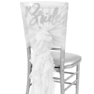 Bride Wedding Chair Glam Bride Chair Cover Bride Gifts Bridal Shower