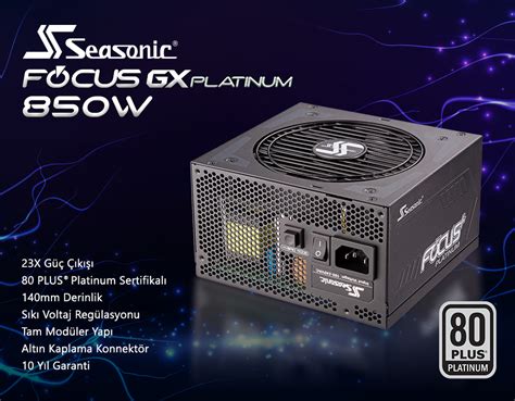 Seasonic FOCUS PX 850W 80+ Platinum Tam Modüler Güç Kaynağı (SSR-850PX ...