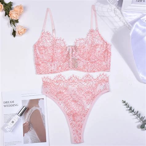 Sexy Pink Lingerie Set Women Porn Underwear Body Naked Uncensored Set