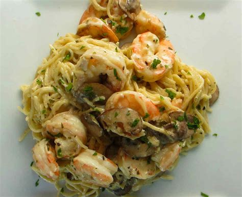 Grilled Creamy Shrimp And Mushroom Pasta Lifes A Tomato