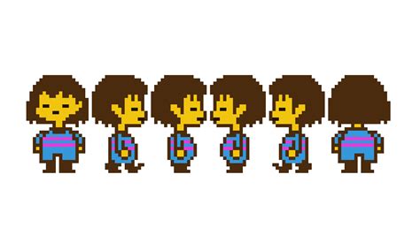 Frisk Sprite Sheet No Walking Sprites Pixel Art Maker Images