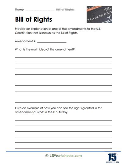 Bill Of Rights Worksheets 15