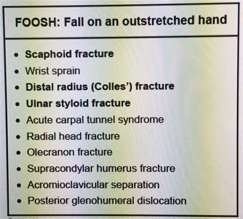 Fall onto Outstretched Hand can cause distal radial fractures also known as Colles' Fractures ...