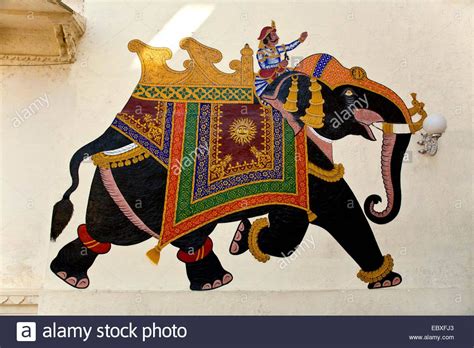 Rajasthani painting, Elephant painting, Elephant art