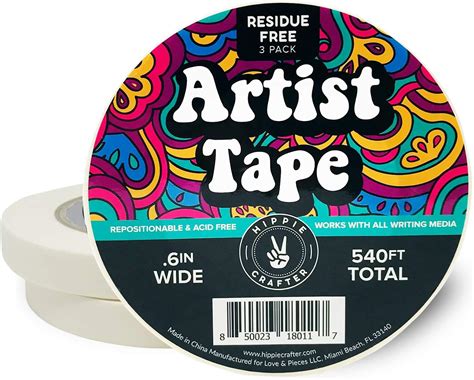 3 Pack Artist Tape White Artists Tape Masking For Drafting