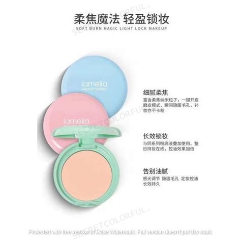 Jual Lameila Make Up Powder Naked Colors Pink Biru Hijau Shopee Indonesia