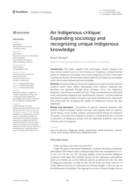 PDF An Indigenous Critique Expanding Sociology And Recognizing