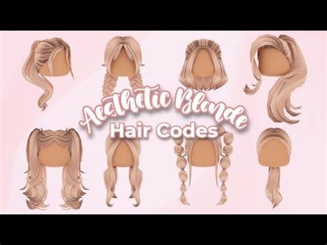 Aethetic Blonde Hair Codes For Bloxburg Part 2 YouTube Straight Blonde Hair Summer Blonde