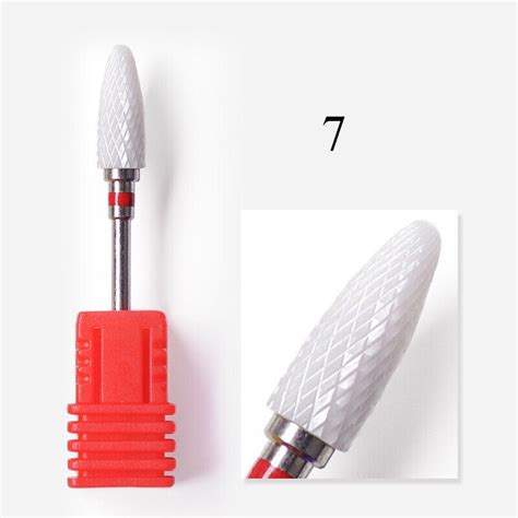 Ceramic Nail Drill Bit Art Smooth Flat Top Rotary Manicure Pedicure