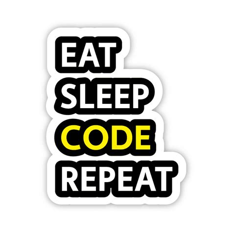 Eat Sleep Code Repeat Sticker - Odotastic Stickers