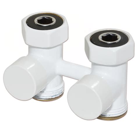 V725CB Carlo Poletti прямой кран нижнего подключения белый