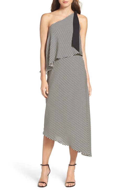 Halston Heritage One Shoulder Asymmetrical Dress Nordstrom