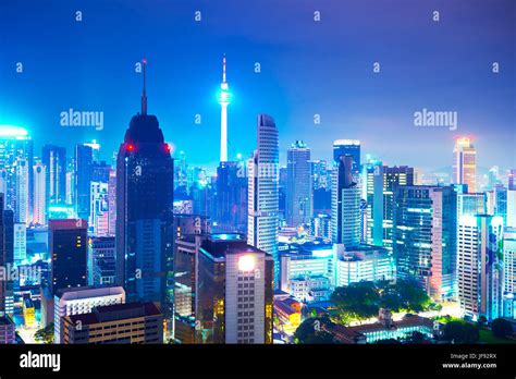 Kuala Lumpur skyline at night . Malaysia Stock Photo - Alamy