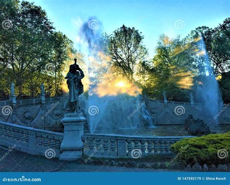 The Fountain Of The Twelve Months In Turin X S Valentino Park Stock