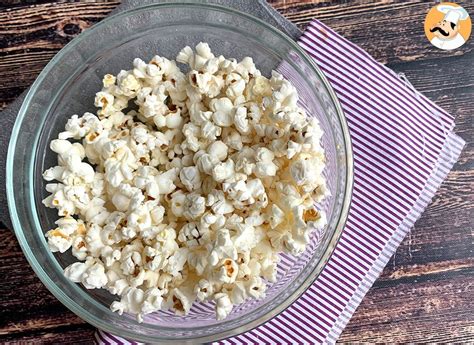 Palomitas de maíz en el microondas sin aceite Receta Petitchef