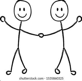 Stick People Clip Art Holding Hands