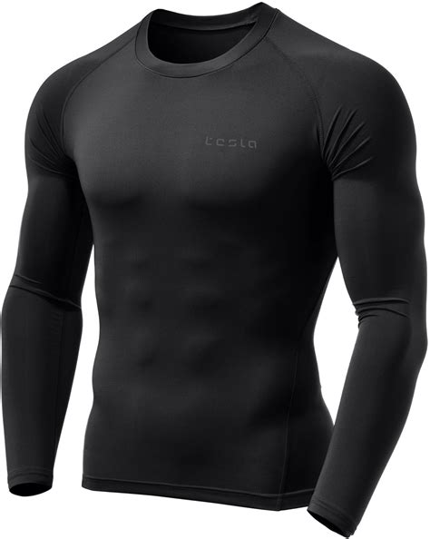 Tesla Men S Winter Thermal Compression Shirt Long Sleeve Electric Socks