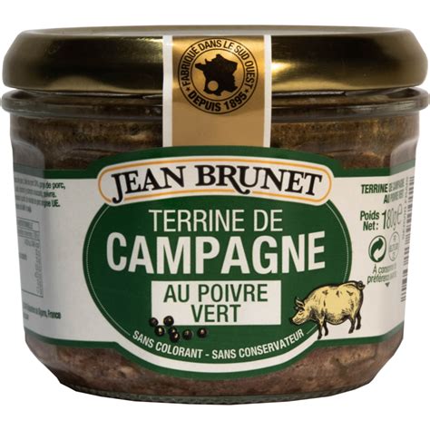 Terrine De Campagne Au Poivre Vert 180g SA BRUNET French Food