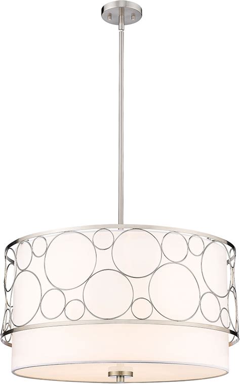 Z Lite 197 24bn Kendall Contemporary Brushed Nickel 24 Drum Hanging Pendant Light Zlt 197 24bn